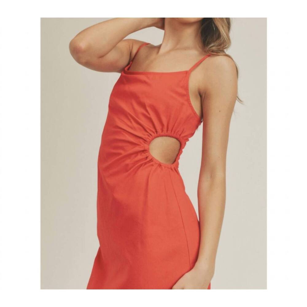 NEW LUSH crimson cutout dress in red - Picture 8 of 8